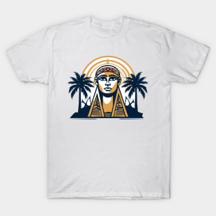 Ancient Egypt Egyptian Mythology: Ancient Pharaoh Icon in Gold T-Shirt